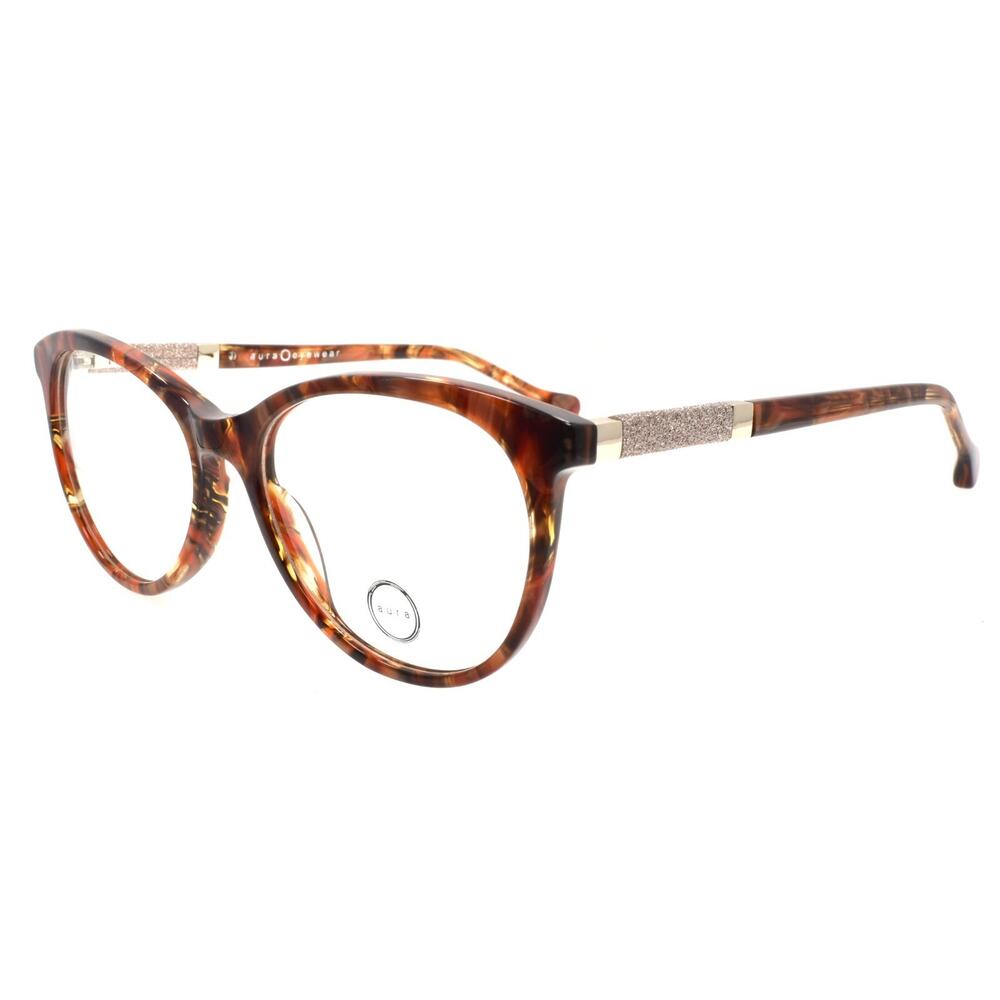 Aura Eyewear Evelyn BRN Women's Eyeglasses Frames 54-16-140 Brown Marble